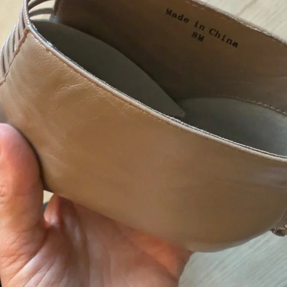 Elegant Beige High Heel Peep Toe Mirror Platform Booties - Picture 9 of 11